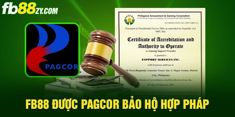 FB88 được PAGCOR bảo hộ hợp pháp